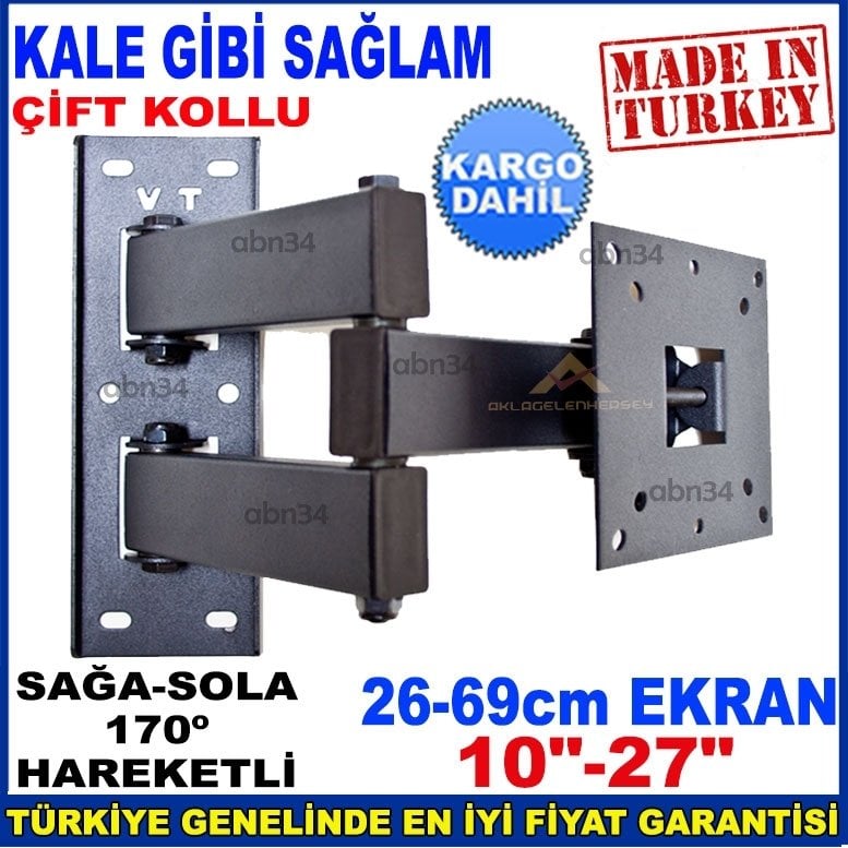 LEDTV-LCD Tv Çift Kollu Hareketli Katlanabilir TV Askı Aparatı