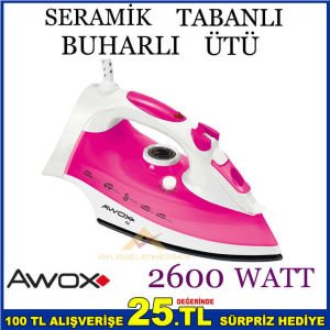 AWOX SERAMİK TABANLI BUHARLI 2600 WATT ÜTÜ