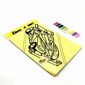 Büyük Boy 5 Adet Kum Boyama Seti Farklı Desenli A4 Boyutunda