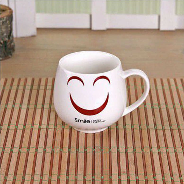 Porselen Emoji Figürlü Sevimli Fincan,Kupa Bardak Şık Tasarım Dekoratif Kupa Bardak