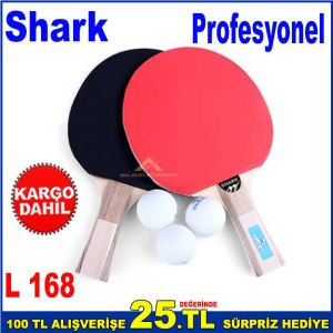 Profesyonel Vogue Classıc Seri Shark Ahşap Raket Seti 3 Adet Pinpon Toplu Masa Tenisi Raketi