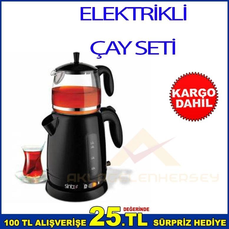 ELEKTRİKLİ 2 SÜZGEÇLİ EKONOMİK İSTER KETTLE İSTER ÇAY SETİ