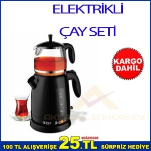 ELEKTRİKLİ 2 SÜZGEÇLİ EKONOMİK İSTER KETTLE İSTER ÇAY SETİ