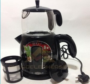 ELEKTRİKLİ 2 SÜZGEÇLİ EKONOMİK İSTER KETTLE İSTER ÇAY SETİ
