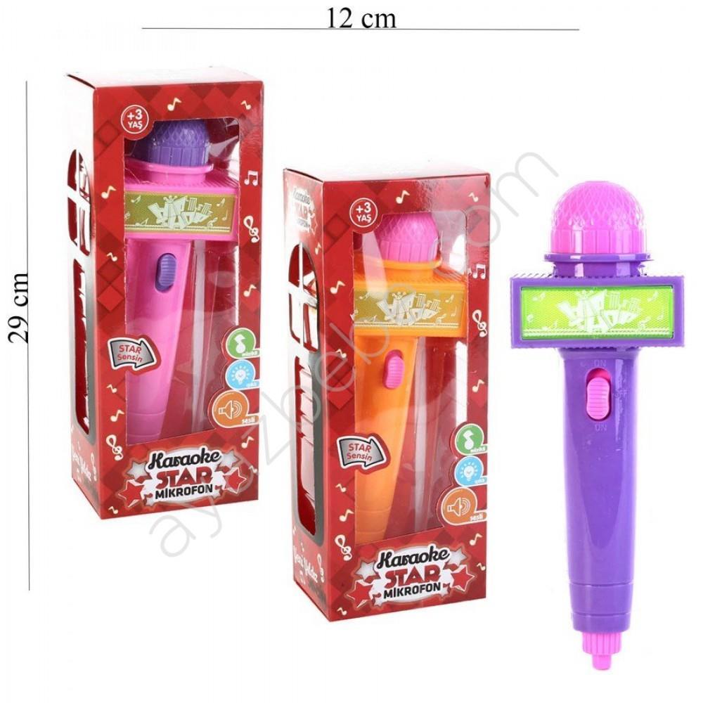 Müzikli Işıklı Sesli Karaoke Oyuncak Mikrofon Yeni Star Sensin
