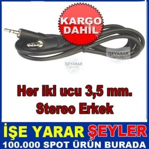 SES KABLOSU İKİ UCU 3,5 mm STEREO ERKEK KABLO-KD
