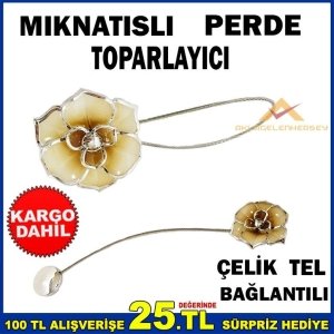 Ücretsiz Kargo ÇİÇEKLİ MODEL MIKNATISLI PERDE TOPARLAYICI KD