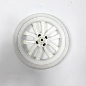 Pazar Arabası 20x20cm Teker Takımı Plastik Beyaz