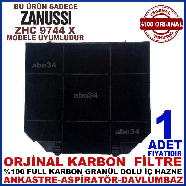 ZANUSSI ANKASTRE DAVLUMBAZ FİLTRESİ ZHC 9744 X Model Ankastre Aspiratör Karbon Filtre-1013