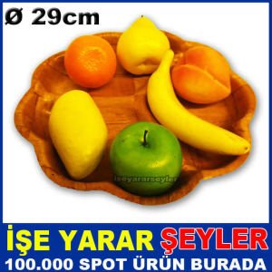 3 BÖLÜMLÜ BAMBU MEYVE TEPSİSİ VE ÇEREZLİK