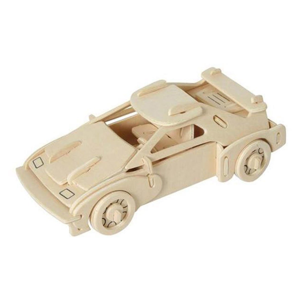 ER024 Eğitici 3D Ahşap Araba Maketi