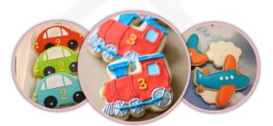 4 Farklı Araç Şekilli Basmalı Kurabiye Kalıbı