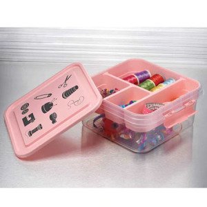 5 Bölmeli Çok Amaçlı Fonksiyonel Lüx Dikiş Kutusu ve Takı Kutusu