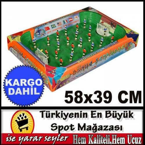 BÜYÜK BOY 60x40cm TAM KADRO CANLI FUTBOL OYUNU YAYLI FUTBOLCULARLA DÜNYA ŞAMPİYONASI MASA MAÇI OYUNU