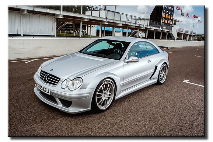 GÜMÜŞ RENGİ MERCEDES 6 değişen ölçü ORİJİNAL KANVAS TABLO