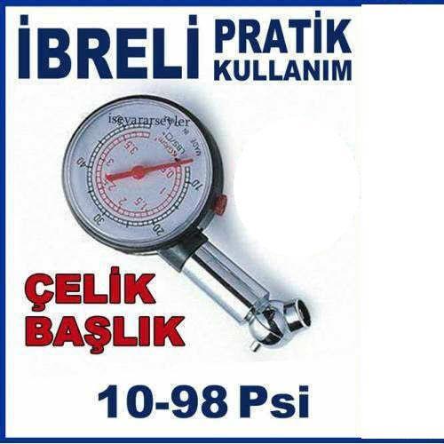 Saatli Basınç Ölçer Saatli İbreli Oto Lastik Basıncı Ölçer Hata Yapmayan Cep Tipi Hava Ölçme Aleti
