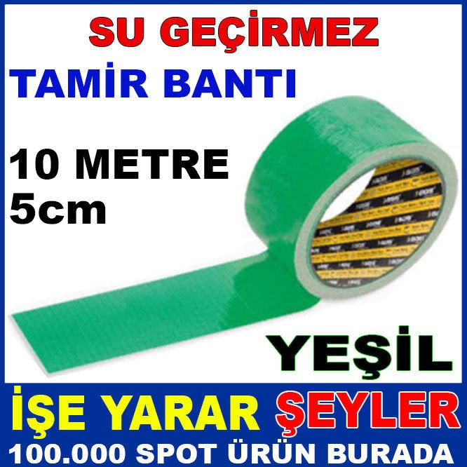 YEŞİL RENK 10metre 5cm SU GEÇİRMEZ TAMİR BANTI