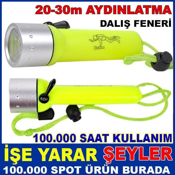 SIĞ IŞIK 260 LÜMEN LED SU GEÇİRMEZ DALIŞ FENERİ