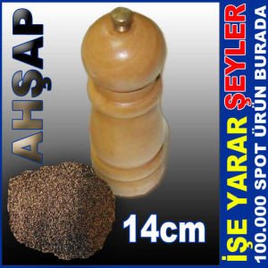 AHŞAP KARABİBER ÖĞÜTME EL DEĞİRMENİ 14cm