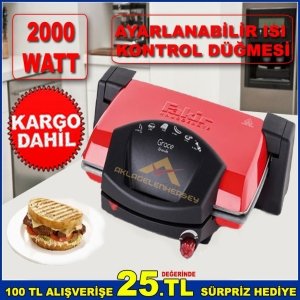 FAKİR GRACE GRANİT KAPLAMA 2000WATT TOST VE IZGARA MAKİNASI