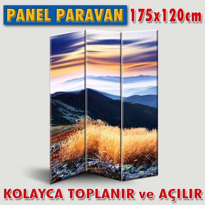 GÖRSELLİ KATLANIR PANEL BÖLME SİSTEMİ - DAĞLIKTAKİ SARI