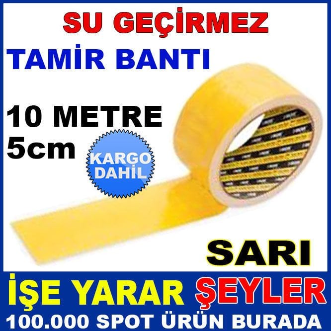 SARI RENK 10metre 5cm SU GEÇİRMEZ TAMİR BANTI KD