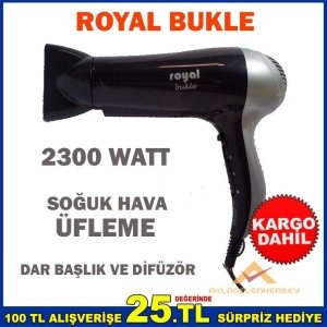 Ücretsiz Kargo ROYAL BUKLE 2300W SAÇ KURUTMA FÖN MAKİNESİ