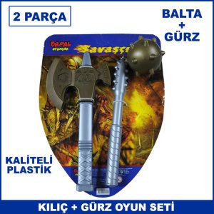 Balta ve Gürz Oyuncak Seti 2 Parça Kaliteli Plastik Savaş Oyuncağı