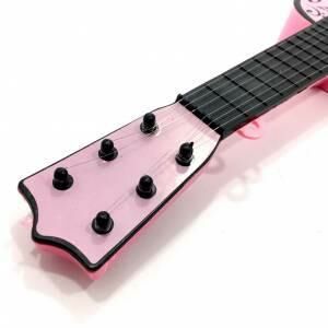 6 Telli Oyuncak Klasik Mini Gitar 52 cm Eğitici Çocuk Gitarı Pembe