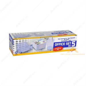ARK ŞEFFAF PLASTİK MASAÜSTÜ OFİS SETİ VE KAĞIT-3