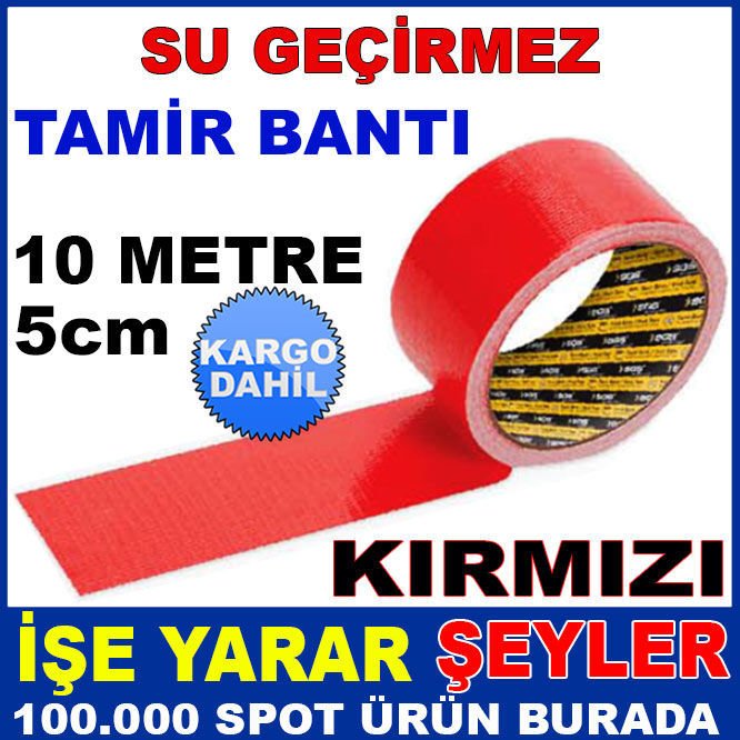 KIRMIZI RENK 10metre SU GEÇİRMEZ TAMİR BANTI KD
