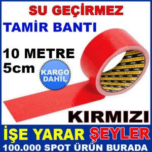 KIRMIZI RENK 10metre SU GEÇİRMEZ TAMİR BANTI KD