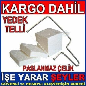 YEDEK TEL HEDİYELİ PASLANMAZ ÇELİK PEYNİR DİLİMLEYİCİ