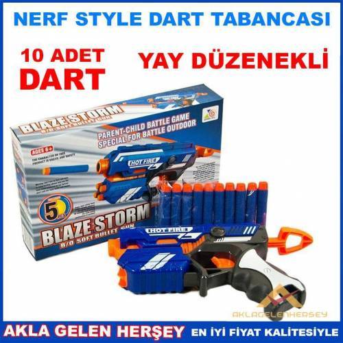 Nerf Style 10 Dart Yay Düzenekli Havalı Tabanca