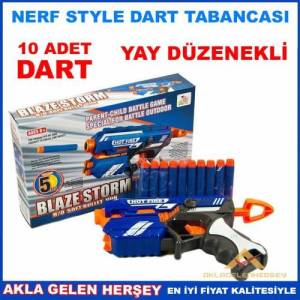 Nerf Style 10 Dart Yay Düzenekli Havalı Tabanca