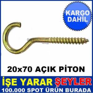 10ad Paslanmaz Çelik 20x70 Açık Kancalı Piton