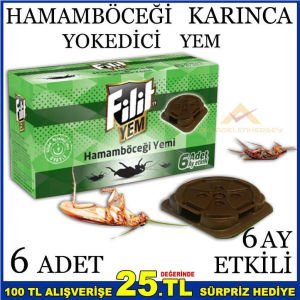 FİLİT 6 ADET HAMAMBÖCEĞİ VE KARINCA YOKEDİCİ YEM