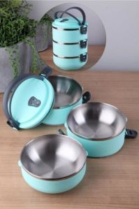 3 Katlı Vakumlu Sızdırmaz Tazelik Sefer Tası Yemek Termosu