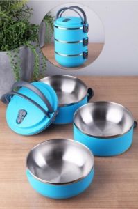 3 Katlı Vakumlu Sızdırmaz Tazelik Sefer Tası Yemek Termosu