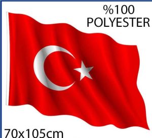 Dayanıklı Alpaka Türk Bayrağı 1. KALİTE POLYESTER KUMAŞ TÜRK BAYRAĞI 70x105cm Şanlı Türk Bayrağı