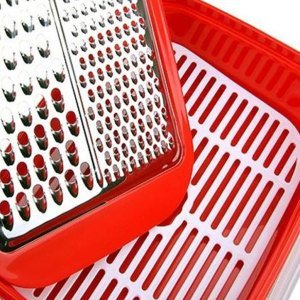 Hazneli ve Saklama Kaplı Büyük Boy Paslanmaz Çelik Rende 11x17cm Ebatında Dekoratif Rende