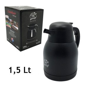 Cooker Bitter Serisi 1,5 lt Çift Kat Paslanmaz Çelik Termos Uzun Süre Isı Muhafaza Eden Çay Termosu