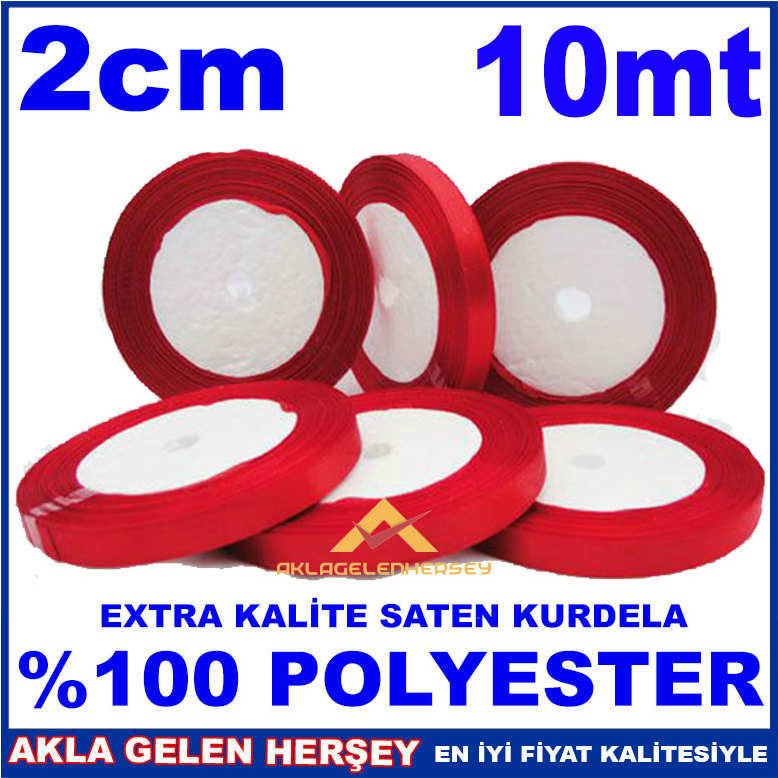 2 cm 10 mt 1. KALİTEDE SATEN KIRMIZI KURDELA