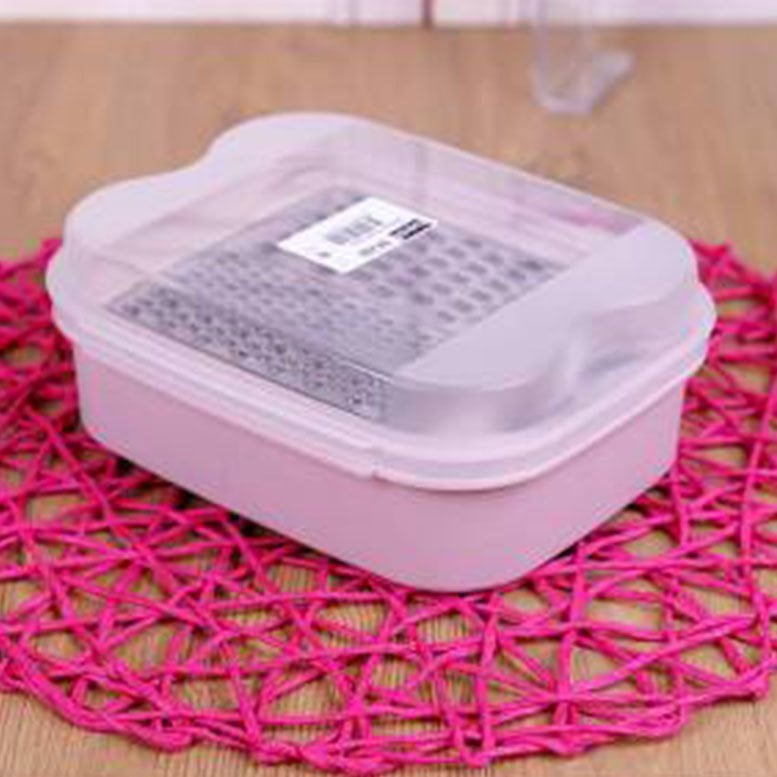 Hazneli ve Saklama Kaplı Mini Boy Paslanmaz Çelik Rende 8.5x19cm Ebatında Dekoratif Rende