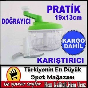 DOĞRAYICI VE KARIŞTIRICI MANUEL MUTFAK ROBOTU EL ÇEVİRMELİ RONDO