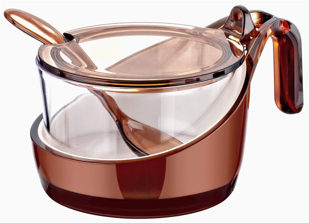 Lazzolli 3 Parça Sert Plastikten Şekerlik 10x10Cm 