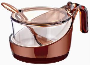 Lazzolli 3 Parça Sert Plastikten Şekerlik 10x10Cm 