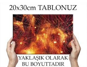 PARLAK-YÜZEN IŞIKLAR 7 değişen ölçü ORİJİNAL KANVAS TABLO