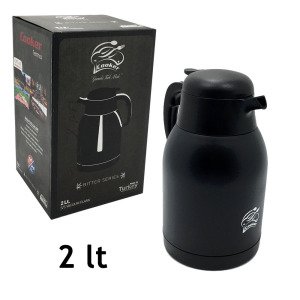 Cooker Bitter Serisi 2 lt Çift Kat Paslanmaz Çelik Termos Uzun Süre Isı Muhafaza Eden Çay Termosu