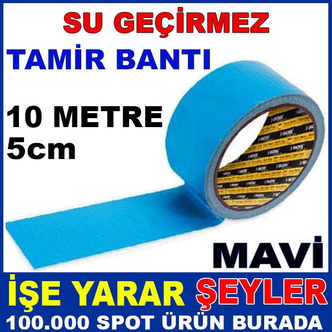 MAVİ RENK 10 metre 5cm SU GEÇİRMEZ TAMİR BANTI